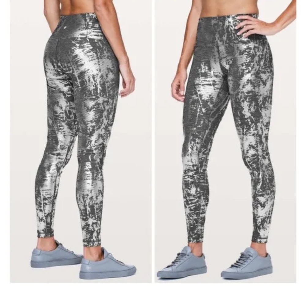 NWT NWT Lululemon Wunder Under Tight Size 6 HR Brindle Foil 28"